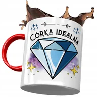 Kubki - Kubek Czerwony Dla Córki na Dzień Dziecka Prezent z Nadrukiem ze Zdjęciem + Opakowanie na prezent (wzór 01) - miniaturka - grafika 1