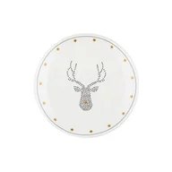 Talerze - Talerz deserowy Mystic 20 cm jeleń kremowy - miniaturka - grafika 1