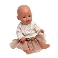 Akcesoria dla lalek - Zestaw dla lalek Baby Born 42-43 cm, spódniczka nude i bluza - miniaturka - grafika 1