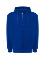 Bluzy męskie - Bluza dresowa na zamek z kapturem męska chabrowa roz.L - miniaturka - grafika 1