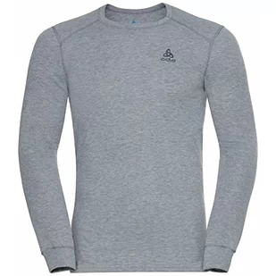 ODLO ODLO Męska koszulka z okrągłym dekoltem L/S Active Warm Eco T-shirt Szary Odlo stal szary melanż XXL 159102 - Koszulki męskie - miniaturka - grafika 1