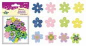 Zabawki kreatywne - Naklejki piankowe kwiatki 27/28/30mm mix 48szt Nowa - miniaturka - grafika 1