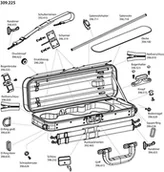 Instrumenty smyczkowe - GEWA Koc zastępczy niebieski do walizki na skrzypce Liuteria Concerto - miniaturka - grafika 1