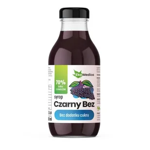 EkaMedica Syrop Czarny Bez 70% soku z owoców, 300ml >> 0zł za wysyłkę przy zakupach od 149 zł << - Syropy i koncentraty owocowe - miniaturka - grafika 1