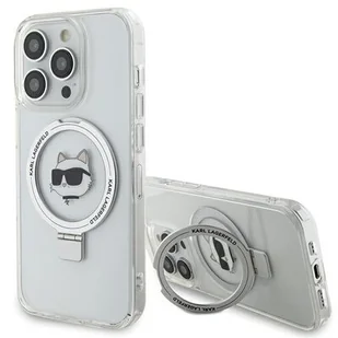 Karl Lagerfeld KLHMP15LHMRSCHH iPhone 15 Pro 6.1" biały/white hardcase Ring Stand Choupette Head MagSafe - Etui i futerały do telefonów - miniaturka - grafika 1