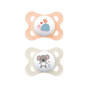 MAM Start Silky Smoczek silikonowy ortodontyczny 2-6m Better Together Girl, 2szt. - Smoczki uspokajające - miniaturka - grafika 1