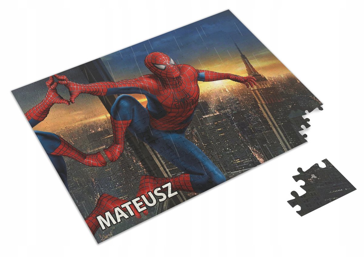 Puzzle SPIDERMAN A3 252 el z Nadrukiem Twoje IMIĘ + Pudełko 13