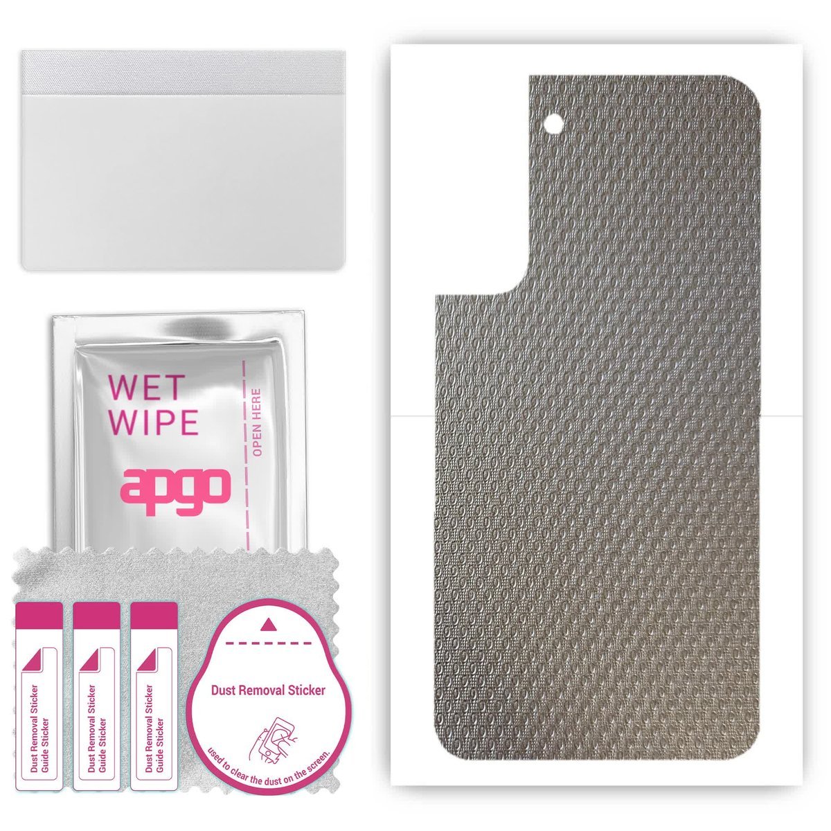 Folia naklejka skórka strukturalna na TYŁ do Samsung Galaxy S22 Plus - Aluminium krople - apgo SKINS