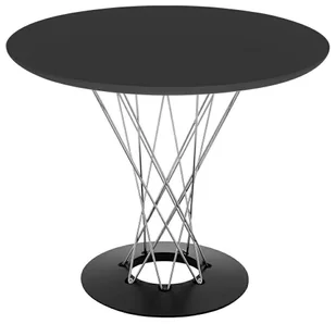 King Home Stół Twist czarny GT-07R.D80CM.BLACK - Ławy i stoliki kawowe - miniaturka - grafika 2