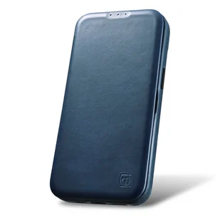 iCarer CE Oil Wax Premium Leather Folio Case skórzane etui iPhone 14 Pro Max z klapką magnetyczne MagSafe niebieski (AKI14220708-BU) - Etui i futerały do telefonów - miniaturka - grafika 18
