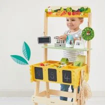 Duży sklep warzywniak Farma 3+ Janod - Zabawy w naśladowanie dorosłych - miniaturka - grafika 1