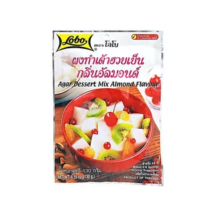 Tajska Galaretka z Agarem o Smaku Migdałowym [Gotowa Mieszanka] "Agar Dessert Mix Almond Flavour" 130g Lobo - Szybkie dania obiadowe - miniaturka - grafika 1
