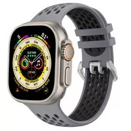 Akcesoria do smartwatchy - Pasek wymienny CubeNest Silicone Sport na Apple Watch 42/44/45/Ultra 49 mm (B01R2L01) Szary - miniaturka - grafika 1