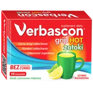Przeziębienie i grypa - Verbascon Grip Hot Zatoki, 10 saszetek - miniaturka - grafika 1