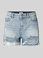 Spodenki damskie - Szorty jeansowe o kroju regular fit z czystej bawełny model ‘PACY’ - miniaturka - grafika 1