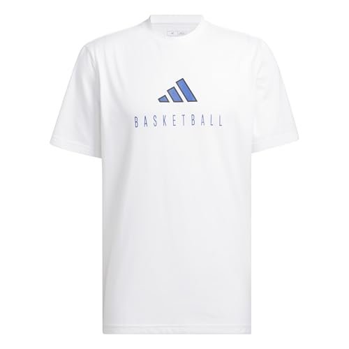 adidas Mężczyźni WORLDWIDE HOOPS LOGO PERFORMANCE GRAPHIC TEE, white, L
