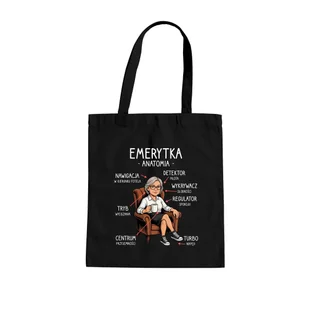 Anatomia emerytki - torba na prezent z okazji przejścia na emeryturę - Torby i wózki na zakupy - miniaturka - grafika 1