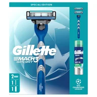 Maszynki do golenia i wkłady - Gillette zestaw Maszynka Mach3 Sport + Żel do golenia Series 200 ml - miniaturka - grafika 1