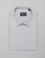 Koszule męskie - koszula canosa 00430 krótki rękaw szary slim fit - miniaturka - grafika 1