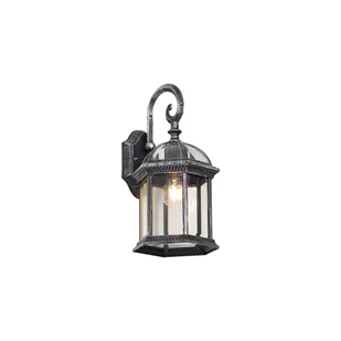 QAZQA Klasyczna zewnętrzna lampa ścienna antyczne srebro IP44 - Glasgow - Lampy ogrodowe - miniaturka - grafika 1