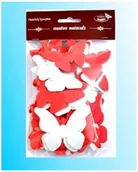Dekoratorstwo - Motyle 62-92Mm Miks 52 Szt Czerwono-Białe Dm-M102, Galeria Hobby - miniaturka - grafika 1