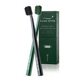 Szczoteczki do zębów - swiss smile swiss smile Herbal Style zestaw 1szt Sensitive-Soft Toothbrush Black + 1szt Sensitive-Soft Toothbrush Green unisex - miniaturka - grafika 1
