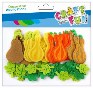 Craft with Fun Ozdoba dekoracyjna Filc Dynie samoprzylepna 48szt 12/288 - Pozostałe akcesoria dla plastyków - miniaturka - grafika 1