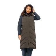 Kamizelki damskie - Damska kamizelka przedłużana Jack Wolfskin MARIENPLATZ VEST W cold coffee - S - miniaturka - grafika 1