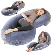 Poduszki do karmienia - PODUSZKA DLA KOBIET W CIĄŻY CIĄŻOWA DO SPANIA TYPU C NICEKIDS - miniaturka - grafika 1