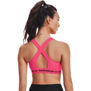 Biustonosz sportowy Under Armour Crossback Mid Bra - Bielizna sportowa damska - miniaturka - grafika 5