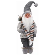 Pozostałe akcesoria świąteczne - Mikołaj w sweterku stojący 60 cm 1 szt. szary - miniaturka - grafika 1