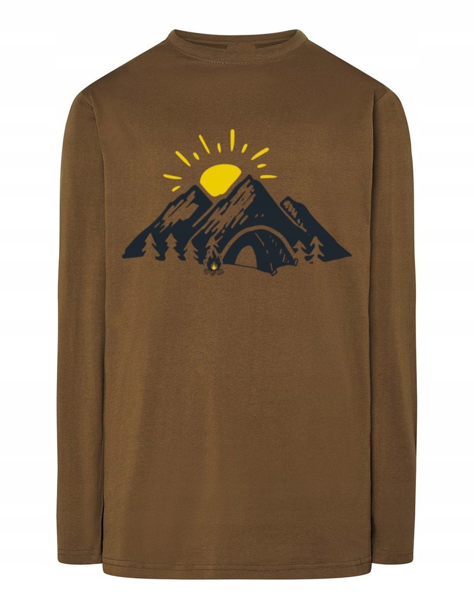 Longsleeve nadruk Kemping Góry Słońce r.S