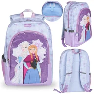 Plecaki szkolne i tornistry - DISNEY Kraina Lodu Anna i Elsa Niebieski plecak dla dziewczynki, plecak szkolny z odblaskami, przegroda na laptopa - miniaturka - grafika 1