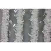 Ozdoby bożonarodzeniowe - Girlanda śnieżynki biała Ø6 cm z aplikacją Ø12 cm, 2 m - miniaturka - grafika 1