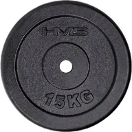 Pozostały sprzęt i akcesoria do ćwiczeń - HMS OBCIĄŻENIE TALERZ 17033 TCZ15 CZARN 15KG 17-61-005 - miniaturka - grafika 1