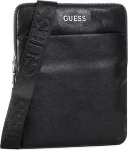 Guess, Scala, Flat Top Zip, Textile Crossbody Bag, Black, For Men For Men - Nerki - miniaturka - grafika 1