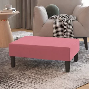 shumee shumee Podnóżek różowy 78x56x32 cm tapicerowany aksamitem - Pufy i podnóżki - miniaturka - grafika 1