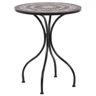 Stoły ogrodowe - Stolik Ogrodowy Metalowy Ø 60 Cm Czarny Cariati - miniaturka - grafika 1