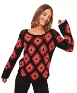 Swetry damskie - Joe Browns Damski sweter z rękawami dzwonkowymi, dekolt w łódkę, pomarańczowy, średni (12-14), pomarańczowy, M - miniaturka - grafika 1