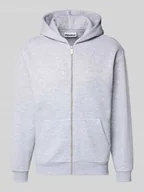 Bluzy męskie - Bluza rozpinana z kieszenią kangurka - miniaturka - grafika 1