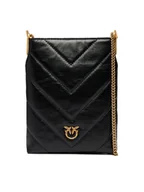 Torebki damskie - PINKO Torebka Flat Satchel AI 25-26 PCPL 105352 A2W2 Czarny - miniaturka - grafika 1