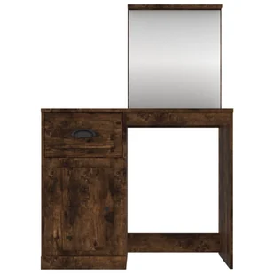 Toaletka z lustrem, przydymiony dąb, 90x50x132,5 cm Lumarko! - Toaletki - miniaturka - grafika 7