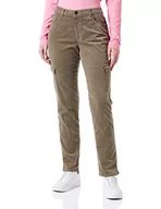 Spodnie damskie - Camel Active Womenswear Spodnie damskie, szary oliwkowy, 27W / 32L - miniaturka - grafika 1