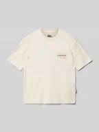Koszulki dla chłopców - T-shirt z nadrukiem z logo - miniaturka - grafika 1