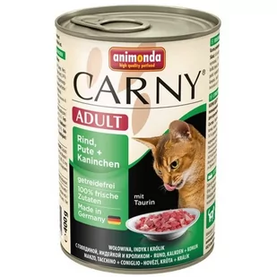 Animonda Carny Adult Wołowina + Indyk + Królik puszka 400g - Mokra karma dla kotów - miniaturka - grafika 4
