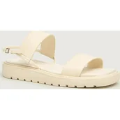 Sandały damskie - Calvin Klein Skórzane sandały - miniaturka - grafika 1