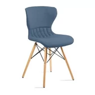 Krzesła - Krzesło do jadalni, salonu, soft, niebieski - miniaturka - grafika 1