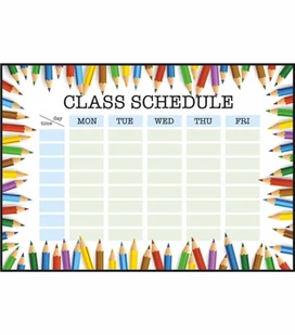 Plan lekcji kredki, nowy rok szkolny, rozmiar 50x70 cm - Szkolne artykuły papiernicze - miniaturka - grafika 1