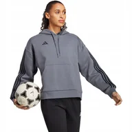 Bluzy damskie - Bluza damska adidas Tiro 23 Competition Cotton Hoodie szara IC4618 XS - miniaturka - grafika 1