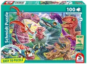 Puzzle - Schmidt, Puzzle PQ Duże przygody małych dinozaurów, 100 el. - miniaturka - grafika 1